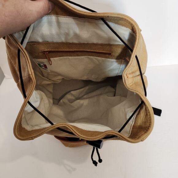 UNKNOWN Tan Supple Leather Adjustable Sling Shoulder Bag Western Womens FLAWED - Picture 7 of 12